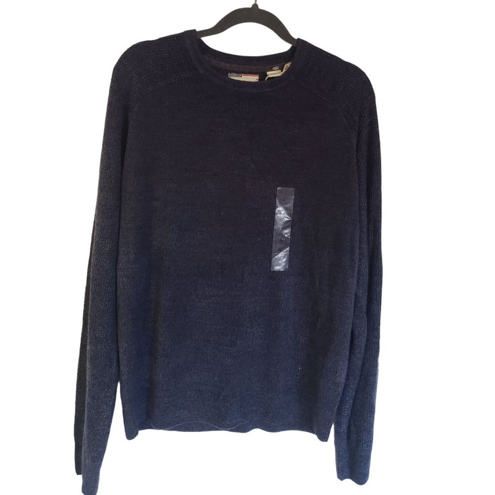 American Threads KNIT‎ SWEATER SIZE LARGE NAVY BLUE CREW NECK